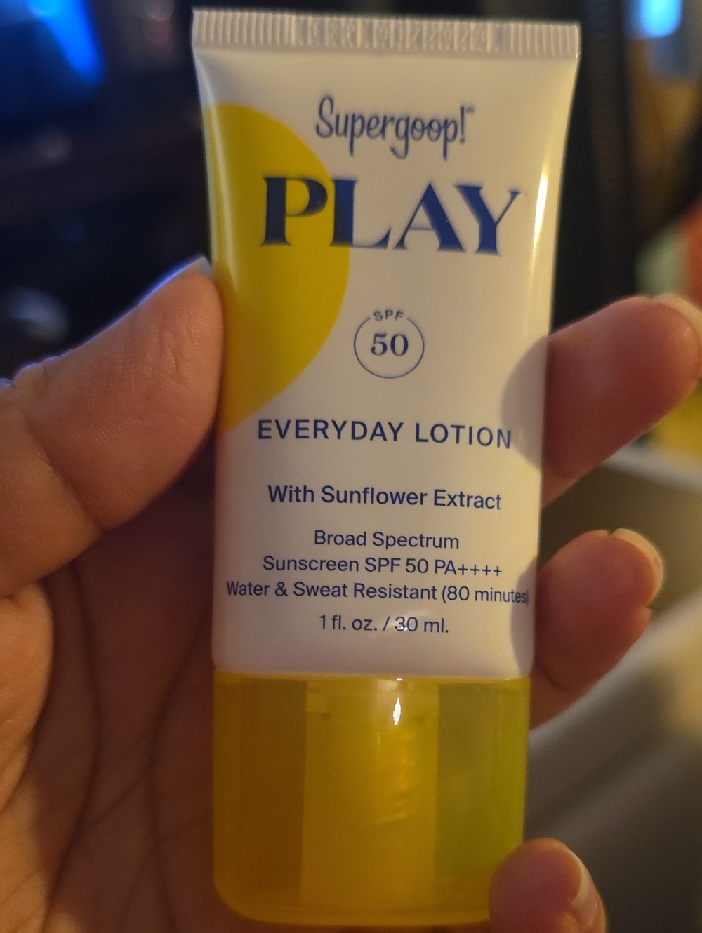 Supergoop Play Everyday Lotion SPF 50 Sunflower Extract 1 oz NWT